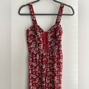 American Eagle Outfitters Red Floral Dress